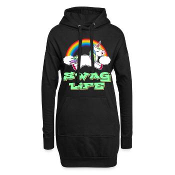 Swag Life Fairy Tale Magic Colorful Myth - Hoodie Dress - black - Front