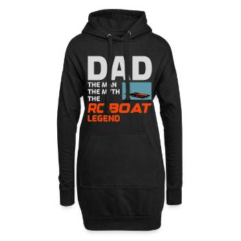 Rc Boat Racing Dad Race Motorboot Vatertag - Hoodie-Kleid - Schwarz - Vorne