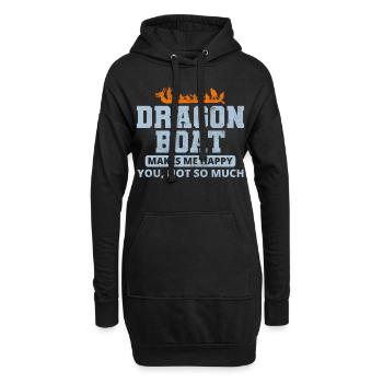 Drachenboot Racing Crew Paddlers Wassersport - Hoodie-Kleid - Schwarz - Vorne