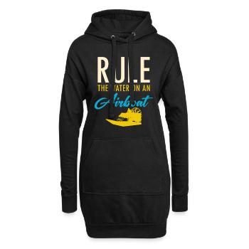 Airboat Fanboat Airboating Planeboat Bateau de marais - Sweat-shirt à capuche long Femme - noir - Devant