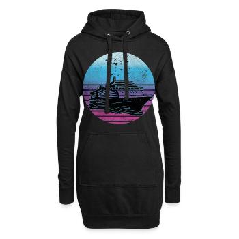 Kreuzfahrt - Hoodie-Kleid - Schwarz - Vorne