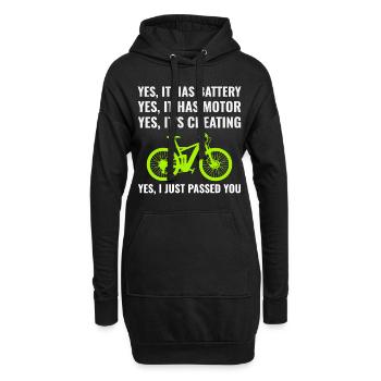 E-Bike Vélo électrique Vélo Cyclisme Biker VTT - Sweat-shirt à capuche long Femme - noir - Devant