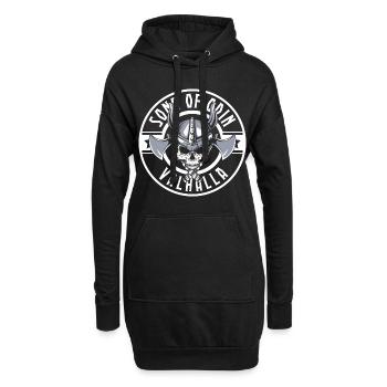 Odin Viking Hammer Germanen - Hoodie-Kleid - Schwarz - Vorne