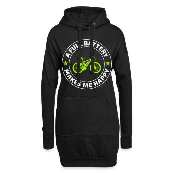 E-Bike Electric-Bike E-Cycliste Cycliste Cycliste Rider - Sweat-shirt à capuche long Femme - noir - Devant