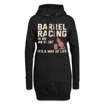 Barrel Racer Racing Reiten Reiten Rennen Rodeo - Hoodie-Kleid - Schwarz - Vorne