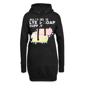 Conception de fabrication de savon pour les conceptions de fabricants de savon - Sweat-shirt à capuche long Femme - noir - Devant
