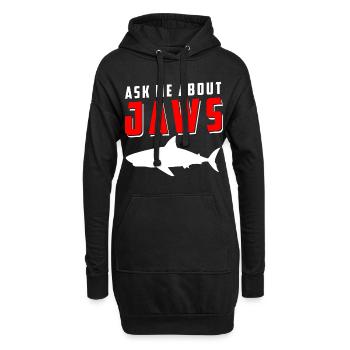 Sharks Diving Angler Animal - Hoodie Dress - black - Front