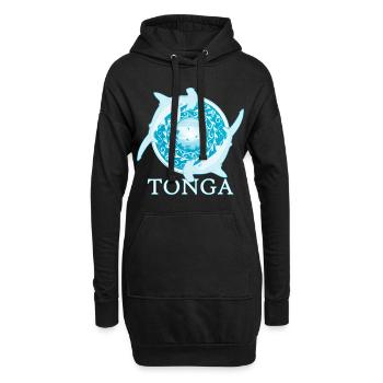 Hammerhaie Tonga Pride - Hoodie-Kleid - Schwarz - Vorne