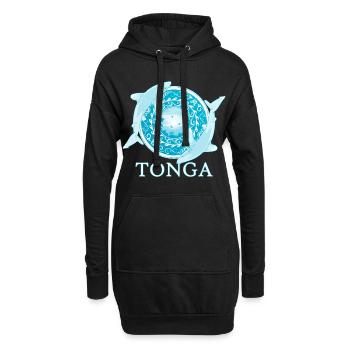 Weißspitzenriffhaie Tonga Pride - Hoodie-Kleid - Schwarz - Vorne