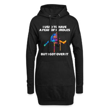 Haies Haies Hurdler Running Runner Athlètes - Sweat-shirt à capuche long Femme - noir - Devant