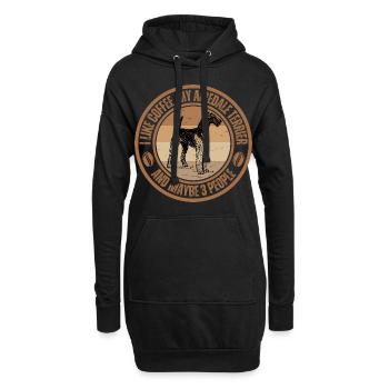Airedale Terrier Coffee Dog Cafe - Hoodie Dress - black - Front