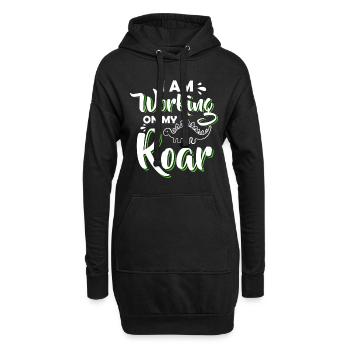 Dinosaurier Stegosaurus Dinos Pflanzenfresser - Hoodie-Kleid - Schwarz - Vorne