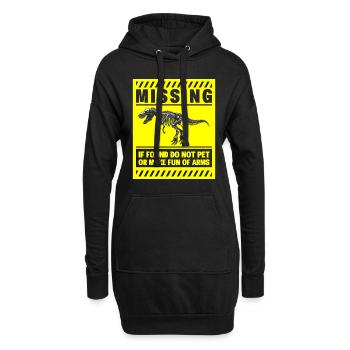 Dinosaurier Tyrannosaurus Stegosaurus Archäologie - Hoodie-Kleid - Schwarz - Vorne