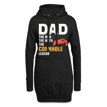 Cornhole Dad Bean Bag Toss Lawn Game Vatertag - Hoodie-Kleid - Schwarz - Vorne