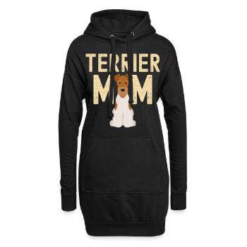 Airedale Terrier Mama Airedale Terrier Besitzer - Hoodie-Kleid - Schwarz - Vorne