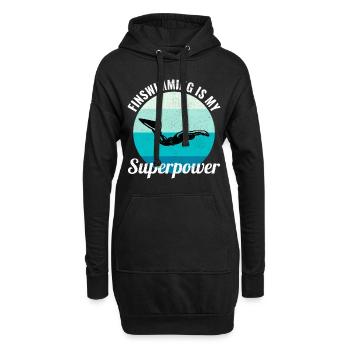 Natation Natation Natation Natation Sports nautiques - Sweat-shirt à capuche long Femme - noir - Devant