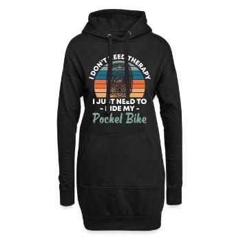 Pocketbike Enduro Motorradfahrer Sohn - Hoodie-Kleid - Schwarz - Vorne