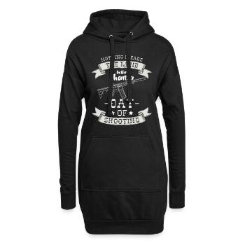 Waffe Schuss Waffenbesitzer Schießen - Hoodie-Kleid - Schwarz - Vorne