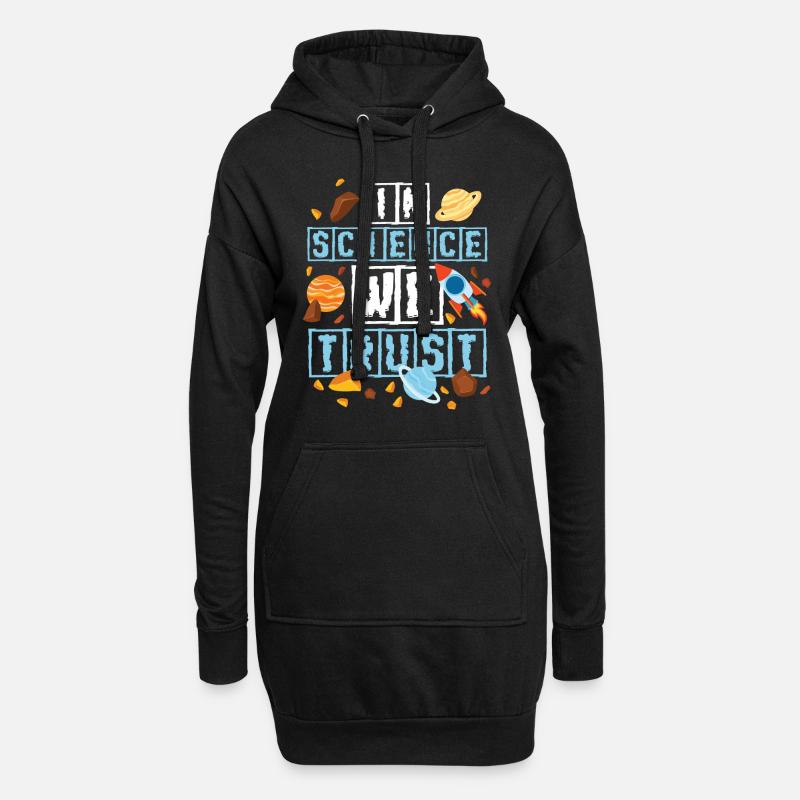 Space Shuttle Spacesuit SpaceShip Rocket - Hoodie Dress - black