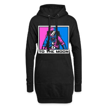 Logo de l’espace Voyager - Sweat-shirt à capuche long Femme - noir - Devant