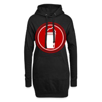 Kaffee Icon - Hoodie-Kleid - Schwarz - Vorne