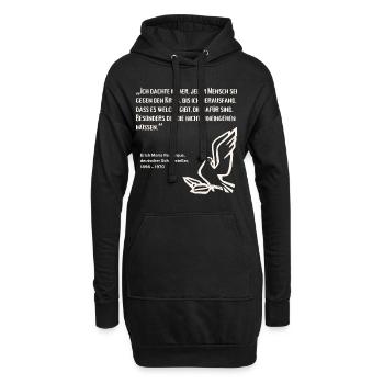 Zitat deutscher Schriftsteller Krieg Frieden - Hoodie-Kleid - Schwarz - Vorne