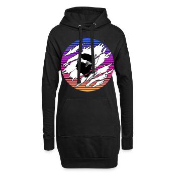 Korsika Reise - Hoodie-Kleid - Schwarz - Vorne