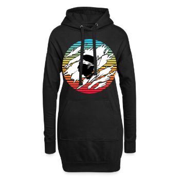 Korsika Camping - Hoodie-Kleid - Schwarz - Vorne