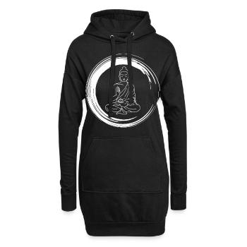 Yoga Zen Meditate - Hoodie-Kleid - Schwarz - Vorne
