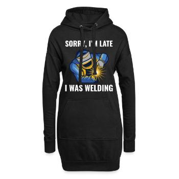 Soudeur Métal Construction Ferronnerie - Sweat-shirt à capuche long Femme - noir - Devant