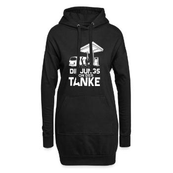 Die Jungs von der Tanke Geschenk lustig Spruch - Hoodie-Kleid - Schwarz - Vorne