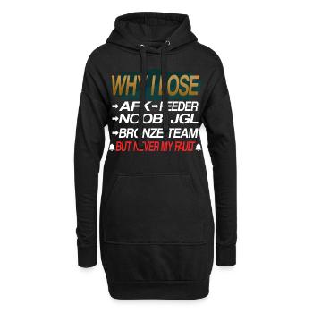 WHY I LOSE LOL FEEDER LEAGUE - Hoodie-Kleid - Schwarz - Vorne