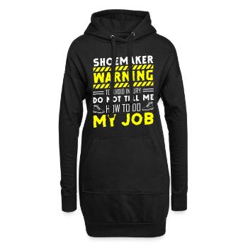 Schuhmacher Arbeit Handwerker - Hoodie-Kleid - Schwarz - Vorne