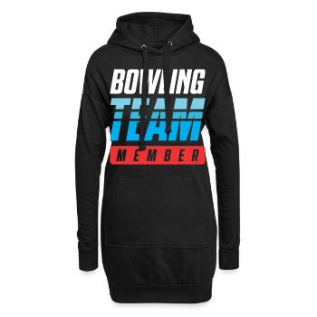 Bowling Team - Hoodie-Kleid - Schwarz - Vorne