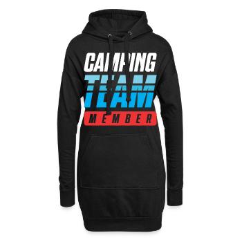 Équipe de camping - Sweat-shirt à capuche long Femme - noir - Devant
