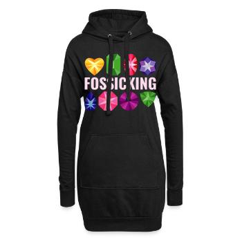 Geologie des Gesteinssammelns Steinhund Fossicking - Hoodie-Kleid - Schwarz - Vorne