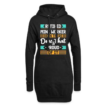 Bergarbeiter Beruf Abbau - Hoodie-Kleid - Schwarz - Vorne