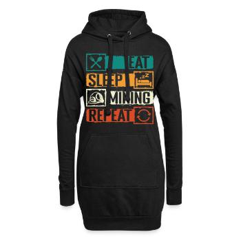 Miner Puits des mineurs souterrains - Sweat-shirt à capuche long Femme - noir - Devant