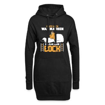Faulenzen Chillen lustiges Motiv Faultier Spruch - Hoodie-Kleid - Schwarz - Vorne