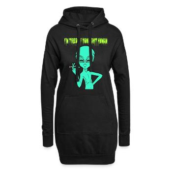 Je suis fatigué de votre merde Conception de - Sweat-shirt à capuche long Femme - noir - Devant