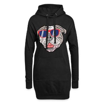Sonnenbrille Niedlicher entzückender Hund für zertifizierten Hund - Hoodie-Kleid - Schwarz - Vorne
