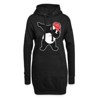 Niedlicher Panda Swagger Dabbing Dab Tee für Tier - Hoodie-Kleid - Schwarz - Vorne