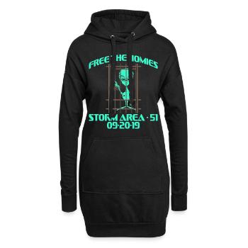Free The Homies Storm Area 51 20/09/2019 T-shirt - Sweat-shirt à capuche long Femme - noir - Devant