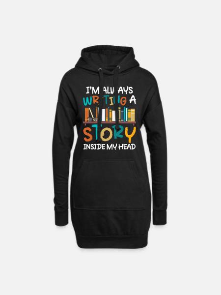 Autor Schreiben Literatur Buchautor - Hoodie-Kleid - Schwarz