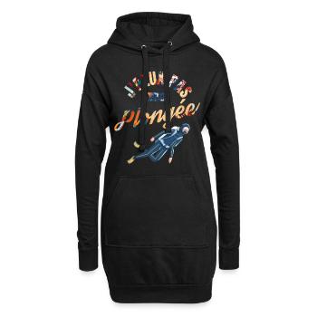 J'Peux pas j'ai Plongée - Sweat-shirt à capuche long Femme - noir - Devant