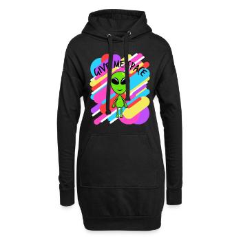 Donnez-moi de l'espace T-shirt coloré Design - Sweat-shirt à capuche long Femme - noir - Devant