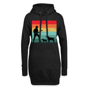 Gitarrist Pet Dog Animal Musiker Bassist - Hoodie-Kleid - Schwarz - Vorne