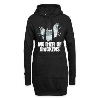 Mère d'amant de poulet poussin? Design de T-shirt - Sweat-shirt à capuche long Femme - noir - Devant