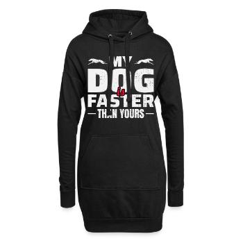 Greyhound Racing Dog Pet Race Animal Racer - Sweat-shirt à capuche long Femme - noir - Devant