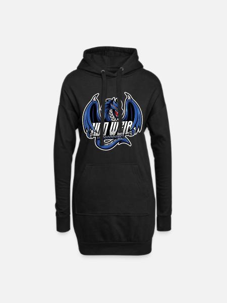 Logo Udo Weiß (Udogoodvibes) - Hoodie-Kleid - Schwarz